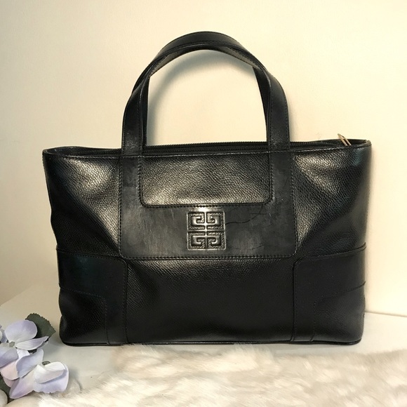 Givenchy Black Pebbled Leather Hand Bag - Picture 1 of 13